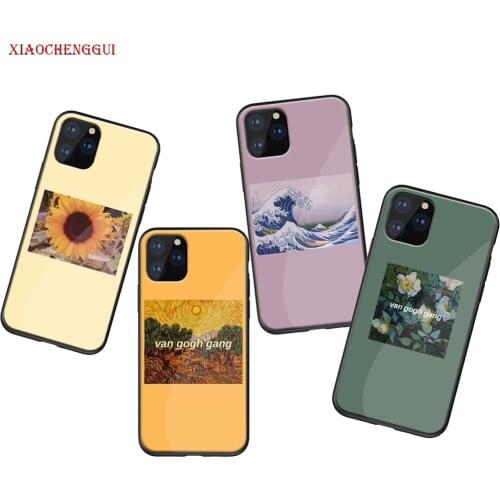 Van gogh michelangelo artsy aesthetic painting soft Silicone For iPhone SE2020 6s 7 8 Plus X XR XS 11 12 mini Pro MAX Phone Case