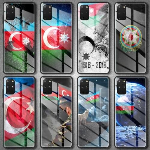 Azerbaijan buta flag Case For Samsung Galaxy S20 Ultra Plus FE Tempered Glass Coque For SAMSUNG S10 Plus Lite S9 S8 Cover