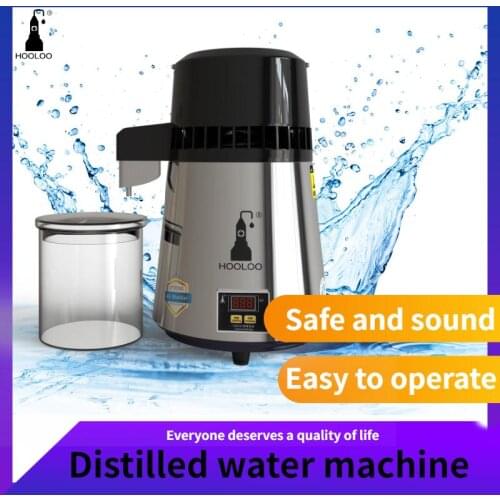 HOOLOO 4L home water distiller Stainless Steel water distiller alcohol laboratory water distillation equipment alcohol distiller