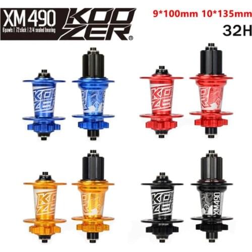 Koozer XM490 72 Clicks 4 Bearings 6 Pawls 32H Mtb CNC Mountain Bicycle Disc Rear Hub 8 9 10 11S Cassette Body 135mm 142mm
