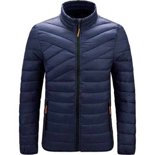 Autumn Winter Jacket Men Parka Casual Solid Color Stand Collar Windbreaker Coat Men Thick Warm Parkas Outerwear Large Size M-4XL