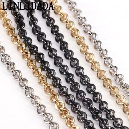 5Meters High quality plated metal rosary Chain Chunky Chains Rolo Circle Fit for Jewelry Making DIY Supplies