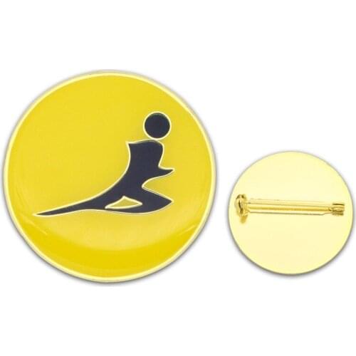 Soft sports pin badge promotional gift item tin printing paper badges lapel pin