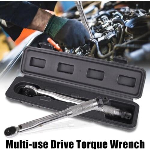 Ratchet Combination Metric Wrench Set Fine Tooth Gear Ring Torque and Socket 5-25Nm 1/4" Square Drive Click Hand Ratchet Tool