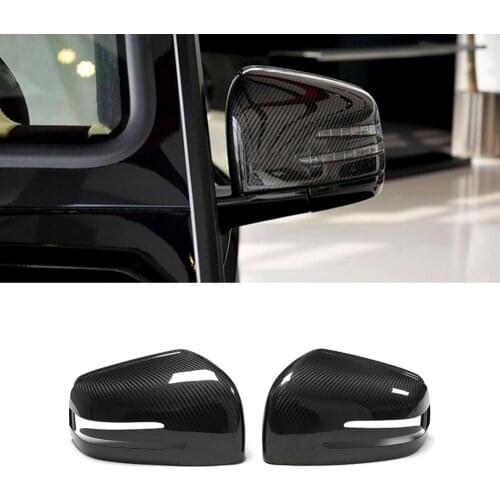 Car Carbon Fiber Side Rearview Mirror Frame Cover Sticker for Mercedes-Benz GLE W166 GLS X166 R-Class W251 ML W166 G-Class W463