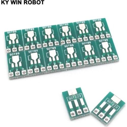 100pcs SOT89 To DIP SOT223 To DIP Adapter Board Transfer Plate Pinboard 1.5mm Pitch Pin Space Test PCB Electronic Circuirt Board