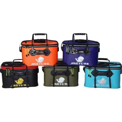 EVA Portable Fishing Bag Folding Thicken Live Fishing Box Tank Bucket Camping Fishing Tackle Fishbox Storage Bag for Fishing