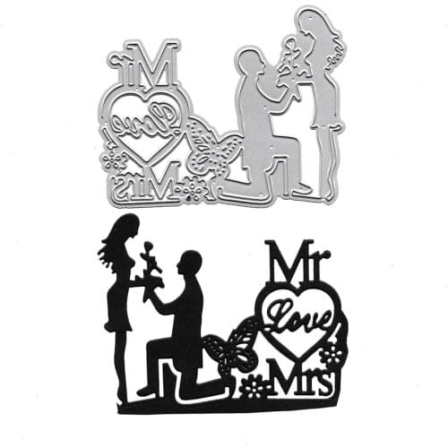 Valentines Day Cutting Dies Scrapbooking Card Making Mold Diy Craft Paper Stencils Stamps and Dies Cut Embossing Knives Cutting