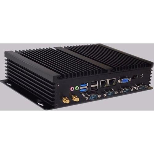 Promotion industrial computer Intel Core i7 3537u Mini PC Windows 10 TV Box HDMI VGA Dual LAN 4 RS232 8 USB Widnows XP Rugged PC