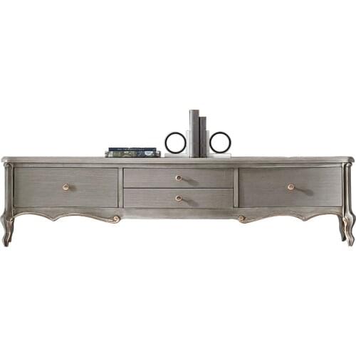 American light luxury solid wood TV cabinet living room simple cabinet storage lockers integrated modern furniture