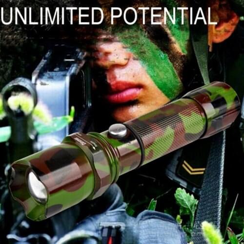 Strong Light Flashlight Rechargeable LED Long-Range King Mini Camouflage Super Bright Searchlight Military Outdoor Waterproof