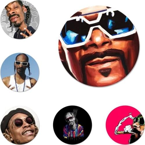 Snoop Dogg Icons Pins Badge Decoration Brooches Metal Badges For Backpack Decoration 58mm
