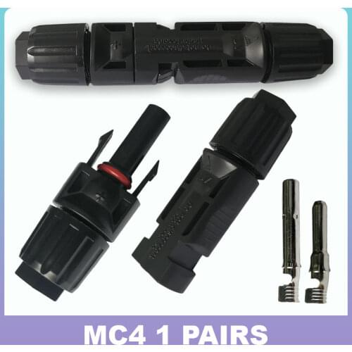 Solar Connector 1 Pair Solar Solar Plug Cable Connectors (female and male) For Solar Panels And Photovoltaic Systems