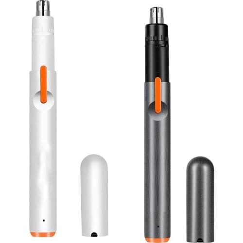 USB Charging Nose Hair Trimmer Mute Motor Cordless Electric Nose Ear Hair Trimmer for Men Women Double Edge Blades Painless Trim
