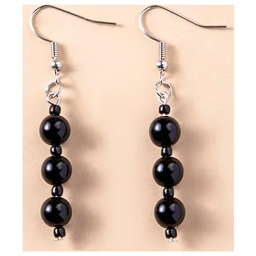 Anime Tokyo Revengers Imaushi Wakasa Earrings Vintage Black Beads Pendant Dangle Earrings For Women Men Jewelry