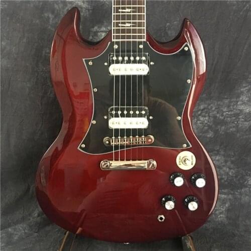 High quality electric guitar, Tune-O-Matic bridge, wine red, top quality guitar