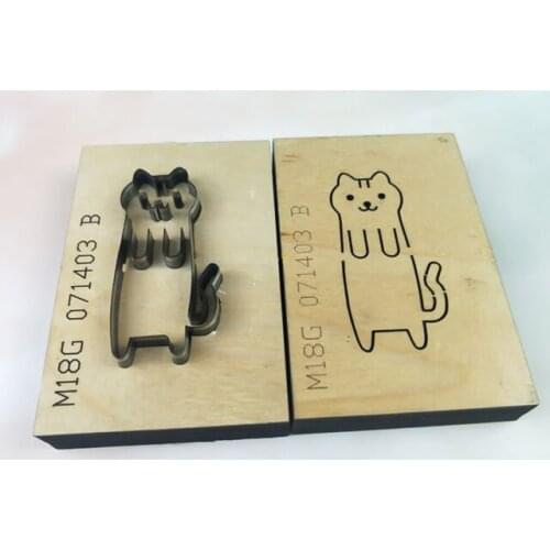 Japan Steel Blade 2pcs/set Wooden Die cat Leather Craft Punch Hand Tool Cut Knife Mould Sewing Accessories