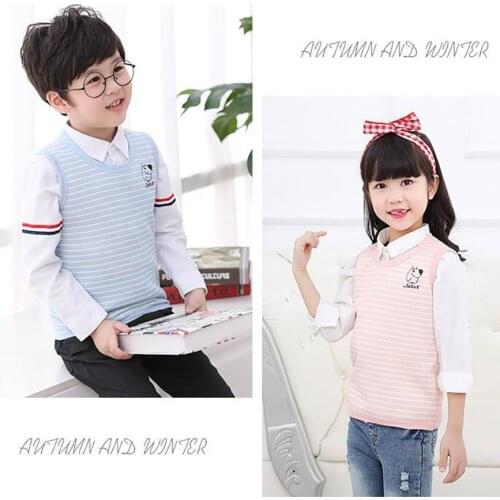 Vest kids winter velvet sleeveless pullover clothes baby girls O-neck spring waistcoat boys outwear jacket 1-9T children vest