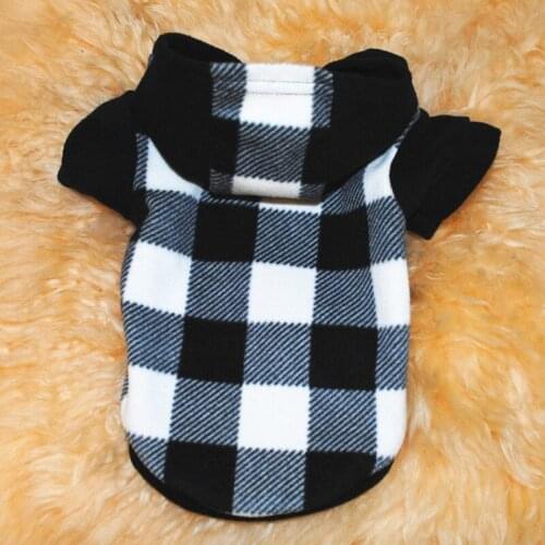 Dog Winter Coat Casual Dog Hoodie Jacket British Plaid Pet Warm Outfit With Hat Windproof Hooded