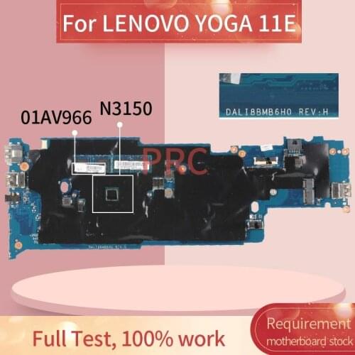 01AV966 For LENOVO Thinkpad Chromebook 11E N3150 4GB Laptop motherboard DALI8BMB6H0 SR29F DDR3 with 4GB RAM Notebook Mainboard
