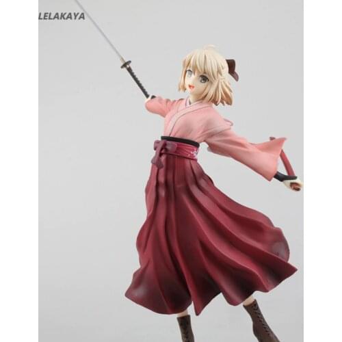 1/8 Scale Anime Fate KOHA-ACE Action Figure Okita Souji Sakura Saber Kimono Dress Ver Model Collection Gift Cosplay Doll 23cm