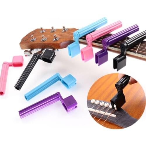 1 PC Multifunctional Plastic Guitar String Winder Bridge Peg Pin Remover String Taker Acoustic Guitar String Changer Winder