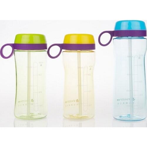 1PC 400ml Plastic Water Bottle Simple Design Leak-proof Portable Sports Travel Space JA 0003