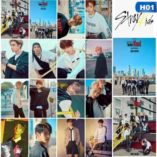 16Pcs/Set Stray Kids Photo Card Double Knot Album Lomo Card Photocard Fans Collection Gifts