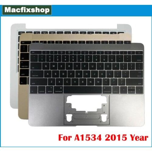 2015 A1534 Keyboard Grey Silver Gold For Macbook 12" US UK FR SP French Spanish German Italian A1534 Top Case Silver Gray Gold