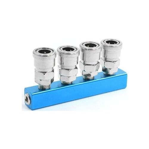 Pneumatic Connector 4 Positions Inline Air Splitter Hose Quick Coupler