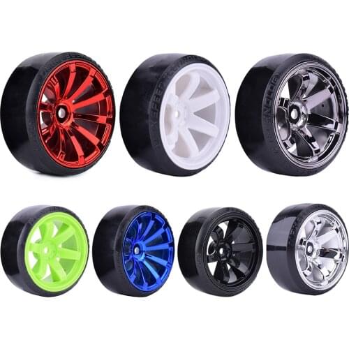 4PCS 1/10 RC Drift On-road Wheel Hard Pattern Tyre for 1:10 Traxxas D4 HSP HPI Sakura TT01 Tamiya Drifting RC Car Accessories