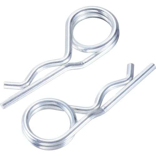 Uxcell R-Clip Pins 5mm Wire,104mm Length Zinc-plating Tractor Mower Fastener 6pcs