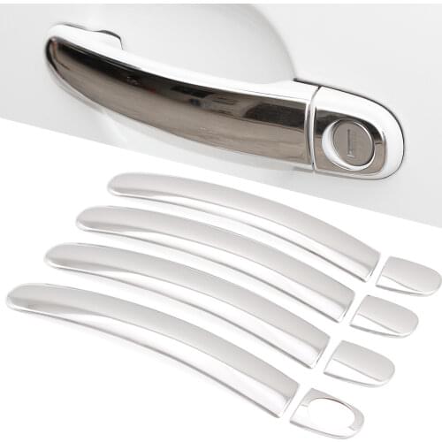 8Pcs/Lot Fit For Volkswagen VW Jetta MK6 POLO 9N Tiguan Touran Bora Seat Stainless steel Door handle cover