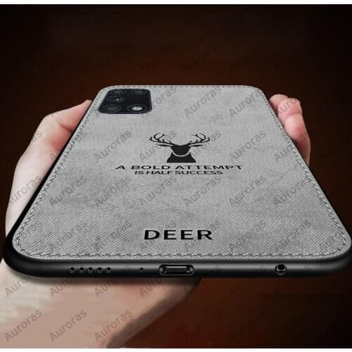 Auroras Case For Realme 7 5G Luxuy Brand Cloth Texture Deer Soft Cloth Case For Realme 7 5G Elk Back Cover
