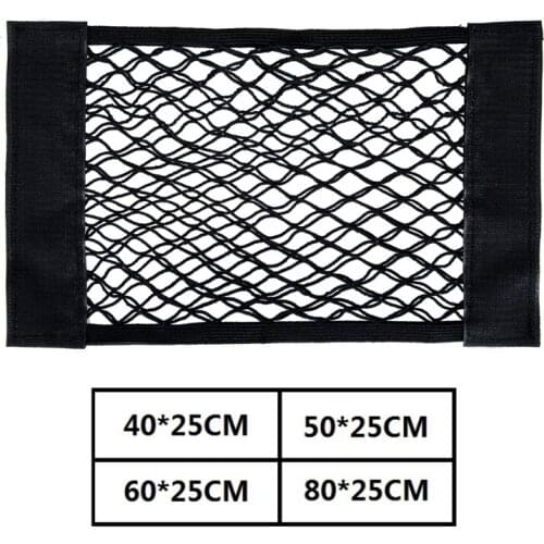 Car Storage Bag, Net Pocket, High Elasticity Trunk Seat Back Velcro Paste Car Fixed,car Supplies, Storage Net, Auto Bag