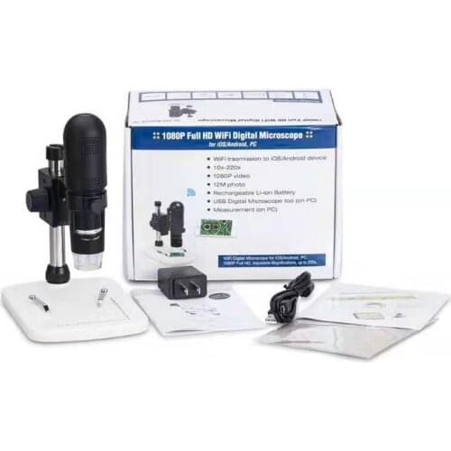 5MP Full HD 1080P 10-220x Zoom Wireless WIFI Microscope Handheld Endoscope Camera