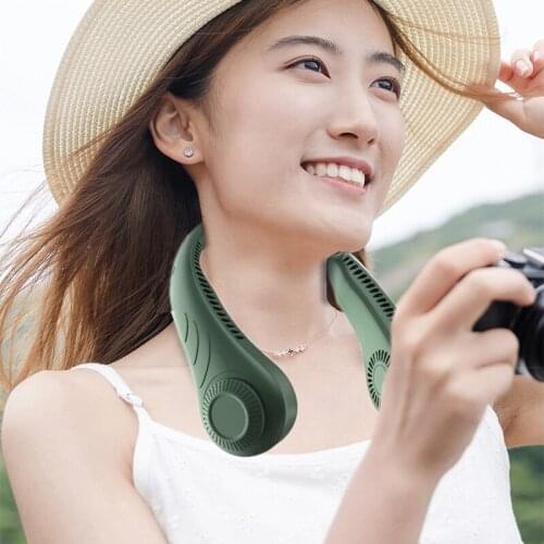 Bladeless Hanging Neck Fan Portable Sport Fan 4000Mah USB Rechargeable Mini Air Cooler For Home Outdoor