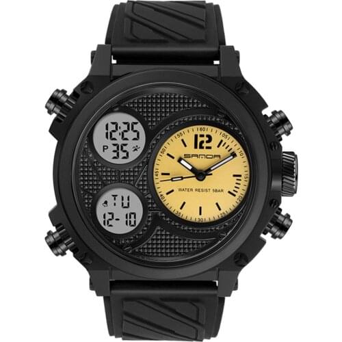 SANDA New Fashion Watches for Men Waterproof Quartz Wristwatch Multi-function 3 Dials Cool Male Sport Clock Relogio Masculine