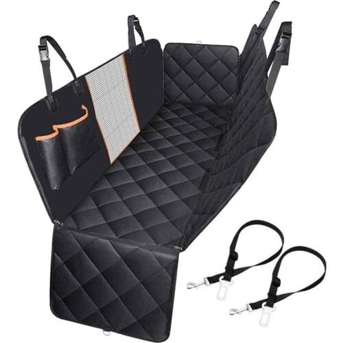 Dog Car Seat Cover 100% Waterproof Pet Dog Travel Mat Mesh Dog Carrier Car Hammock Cushion Protector With Zipper And Pocket