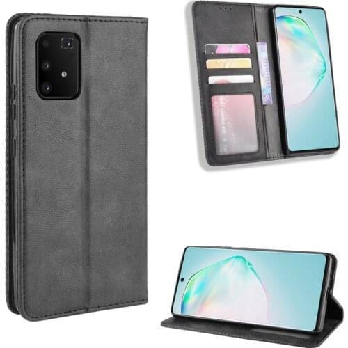 For Samsung Galaxy S10 Lite Case Luxury PU Leather Wallet Magnetic Adsorption Case For Samsung S10Lite G770F SM-G770F Phone Bags