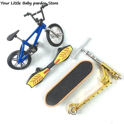 Children Finger Scooter Bike Fingerboard Skateboard Educational Toys Set Mini Scooter Two Wheel Scooter