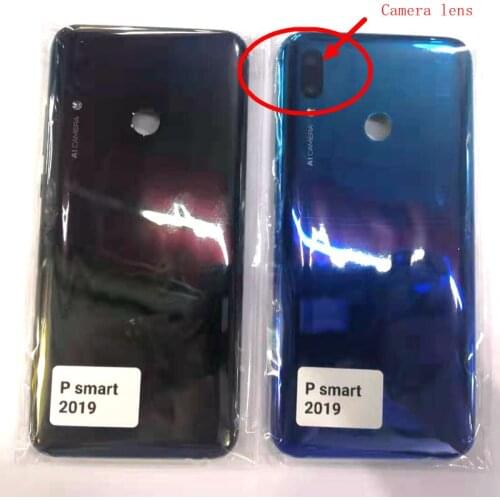 For Huawei P smart 2019 Battery cover back rear door housing For p Smart 2019 back frame glass with camera lens