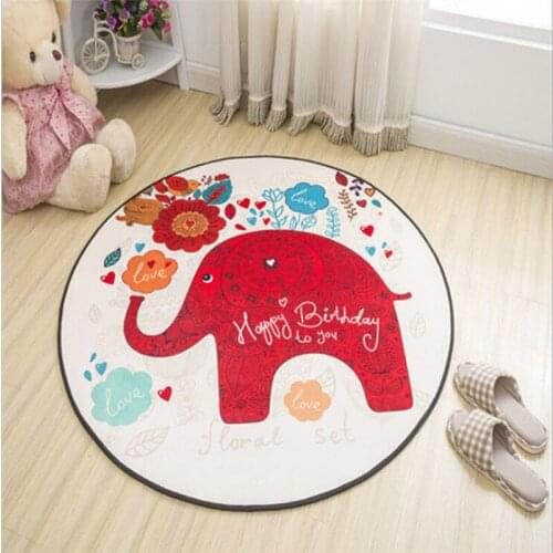 Cartoon Memory Foam Chair Mat Area Rug Children Crawling Play Rugs Yoga Mats Doormat For Big Round Kids Living Room Game Carpet