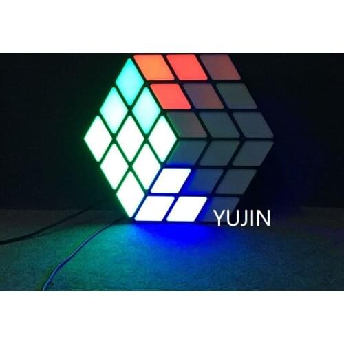 New Arrival LED Wall decoration 3D Magic Cube Effect Light For Sale