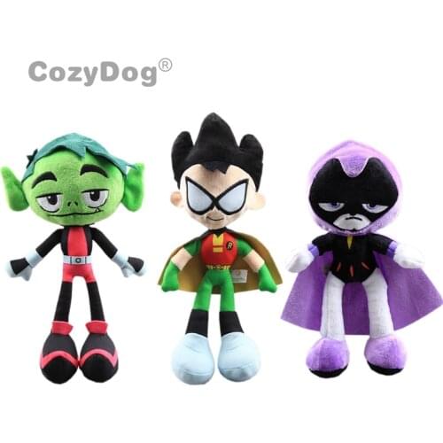 Teen Raven Robin Plush Toys Teenager Heros Beast Boy Stuffed Dolls 24-30 cm Kids Gift