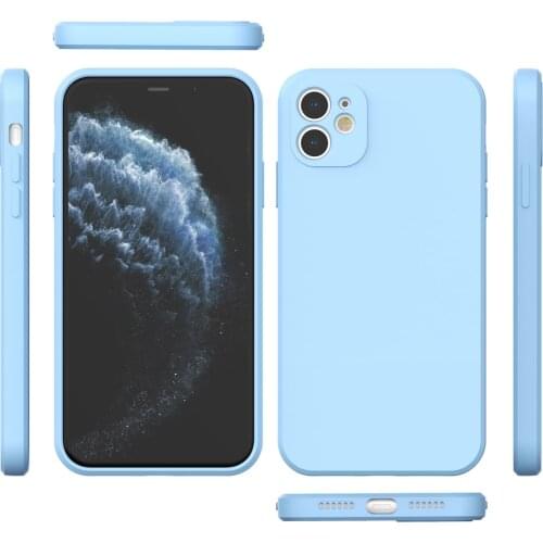 Suitable for Apple IPhone 11case straight-edge liquid silicone mobile phone case Apple IPhone 11 new Pro case protective cover