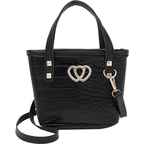 Luxury Brand Women Handbag PU Leather Crocodile Pattern Rivet Bucket Bag Big Handbag Shopping Bag Crossbody Bag For Women