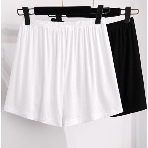 165KG 6XL Plus Size Loose Modal Safety Shorts Female Solid Soft Breathable Ladies Shorts High Waist Leggings Anti-Empty Shorts