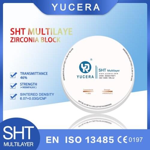 SHT Мультилеерстоматологические циркониевые блоки для циркониевых зубных коронок по заводской цене