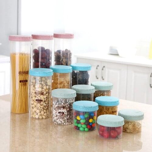 Convenient Cover Sealing Cans Food Storage Tanks Plastic Thick Storage Bottle Storage Boxes Kitchen Tools Home Organization Jars